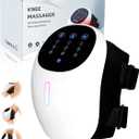 Knee Massager, 3-in-1 Cordless Portable Massager, 3 Vibration Modes and 3 Heating Levels, LED Screen with Adjustable Straps for Family and Friends (Snow-white)