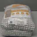 AMOAMI Upgraded Waffle Bath Mat, Super Absorbent Non Slip Bath Mats for Bathroom Floor, Washable Bathroom Rugs with Tassels, Rubber Backed Bathroom Mats, Ultra Soft,  Dark Grey & Cream