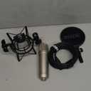 Rode NT1 5th Generation Condenser Microphone with SM6 Shockmount and Pop Filter,Silver