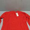 Urban CoCo Women's V Neck Long Sleeve Solid Classic Knit Pullover Sweater Tops Red, XL