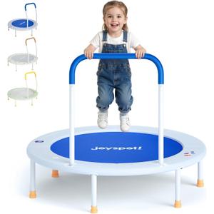 36-Inch Toddler Trampoline with Foam Handle, 3FT Foldable Mini Rebounder | Indoor Outdoor for Kids Ages 3-6, Safe Elastic Band Design, Non-Slip Oxford Mat, Easy Assembly & Max Load 100 lbs