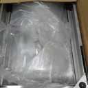 Ice Food Serving Display Tray with Clear Roll Top Cover & 2 Stainless Steel Tongs, Chilled Buffet Server Food Display Platter with 3 Ice Packs for Seafood, Parties, Catering & Hotel