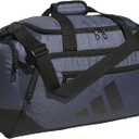 adidas Defender 5.0 Duffel, Durable Travel Gym Sports Bag for Men and Women (Twill Onix Grey/Black)