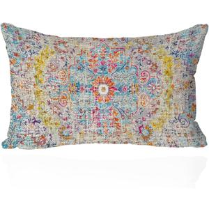Ethnic Bohemian Pillow Covers 12X20 Inch Turkish Carpet Tribal Pattern Pillowcase Super Soft Oriental Decorative Cushion Covers for Living Room Bedroom Bed Cushion Outdoor (Multicolor)