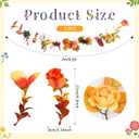 2 Pcs 6.6 ft Artificial Flower Garland Floral Backdrop Arch Fairy Flower Hanging Ceiling Colorful Garland for Wedding Bridal Shower Baby Shower Tea Birthday Backdrop Wall Decor(Bright Color)