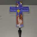 Yousoontic Outdoor Nativity Scene Solar Lighted Religious Christmas Garden Stake Nativity Scene Yard Decorations Solar Light up Holy Night Cross Stake Decor for Christmas Outside Patio Yard(Stylish)