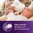 Philips Avent Natural Baby Bottles with Natural Response Nipples (Slow Flow, Flow 2), 4oz, 4-Pack, SCY900/04 (Clear)