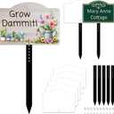 Leafcraft 5 Pack 10inch Sublimation Yard Sign Blanks with Stake, Custom Aluminum Double Side Printable Metal Garden Ground Sign Stake, Indoor Outdoor Decor for Heat Press, DIY Craft (Rectangular Arch)