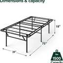 Zinus SmartBase Heavy Duty Mattress Foundation, 18 Inch Metal Platform Bed Frame, No Box Spring Needed, Sturdy Steel Frame, Underbed Storage, Twin