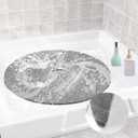 Shower Mat Non Slip, Round Shower Mat for Inside Shower, Non Slip Bathtub Mat, Fast Drying Bath Tub Mats, Loofah Mat for Shower Bathroom, Quick Drying, Resistant (Grey, 32 x 32 Inch)