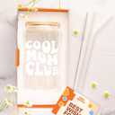 NewEleven Gifts For Mom - Birthday Gifts For Mom From Kids  Unique Birthday Present Ideas For Mother, Wife From Daughter, Son, Husband - 16 Oz Coffee Glass (Cool mom club CF)