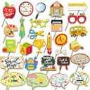 Back to School Photo Booth Props 29PCS – First Day of School Decorations for Kids, Teachers & Classrooms – Reusable School Theme Party Supplies for Students, Kindergarten, Preschool, and Grade School, Set of 2