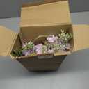 Thiccywoov 12 Pcs Delphinium Artificial Flowers, 33.5'' Long Stem Lifelike Faux Silk Flower Fake Look Real Bouquet for Tall Vase DIY Wedding Party Home Kitchen Arrangement Decor(Purple)