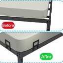 Mattress Holder for Metal Bed Frame Extra Thick Slide Stopper to Keep Mattress from Sliding 6 Pcs Non Slip