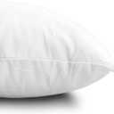 EDOW Throw Pillow Inserts, Set of 4 Lightweight Down Alternative Polyester Pillow, Couch Cushion, Sham Stuffer, Machine Washable. (White, 18x18)