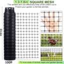 Windyun 2 Rolls 2'x100' Plastic Mesh Fence for Garden