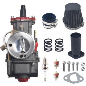 PWK 28mm Carburetor w/Air filter Manifold Kit for Predator 212cc 224cc 196cc for Coleman CT200U-EX CT200U BT200X Mini Bike Baja Warrior MB200 KT196 GX160 6.5hp Engine Go kart Black