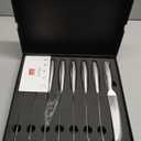 DDF iohEF Steak Knife Set, 8 Piece Steak Knife, High Carbon Japanese Stainless Steel Serrated Steak Knives