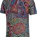 KYKU Mexico Shirt for Men Funny Beach Shirts Hawaiian Button Down Short Sleeve (Black, XXL)