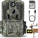 WOSPORTS Trail Camera,56MP 4K 0.2S Trigger Motion Activated,Game Camera with Night Vision IP66 Waterproof 2.0''LCD 120Wide Trail Cam Lens for Outdoor Scouting Wildlife Monitoring Home Security