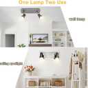 Depuley Ceiling Track Light Fixture: 2-Light Square Led Track Lighting Kit - Flush Mount Ceiling Spotlights Flexibly Adjustable Accent Lamp for Kitchen Living Room Bedroom Hallway GU10 Bulbs Included