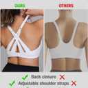 ZeroBound Women's High Impact Sports Bra Criss-Cross Back Full Coverage (White)