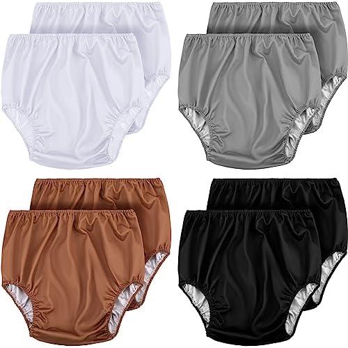 Panitay 8 Pcs Adult Diaper Cover Incontinence Leakproof Plastic Pants Reusable Diapers Cover Waterproof Underwear for Women Men(Multicolored, XXL