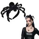 Nicky Bigs Novelties Spider Headband for Women Poseable Black Spider Hair Accessories Witch Halloween Costume Spider Headpiece Festival Cosplay Spider Accessories