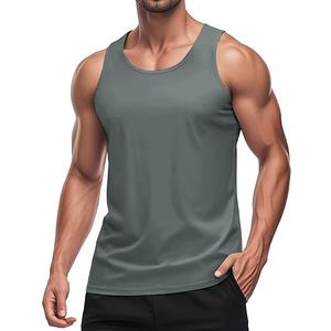 Men's UPF 50+ Tank Top Gym Workout Sleeveless Muscle Shirts Sun Protection Cut Off Shirts Summer Sleeveless T Shirt Medium