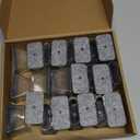 24 Pcs Chair Leg Floor Protectors Rectangle, Silicone Felt Furniture Leg Pads Caps Covers for Hardwood Floors, Fit L:1-1/2" to 2", W:3/4" to 1"