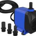 Submersible Pump 1056GPH (4000L/H 85W) Ultra Quiet with Dry Burning Protection 9.8ft Power Cord for Fountains, Hydroponics, Ponds, Aquariums & More