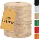 2 x Vanhench Jute Twine 3mm x 328ft (100m), Jute Rope for Crafts Gardening Garden Plant Gift Wrapping Arts & Crafts Art Decoration Packing Material Christmas Twine Bulk Heavy-Duty (Brown)