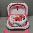 TPN Collapsible Baby Bathtub, Baby Bath Tub with Soft Cushion & Real-Time Thermometer, Baby Bathtub Infant to Toddler Tub (0-36 Months), Portable Newborn Travel Bath tub (PINK)