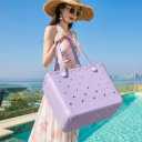 Rubber Beach Tote Bag Waterproof Tip-Proof Outdoor Tote Bag for the Beach Boat Pool Sports