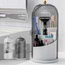 Toothbrush Holders with Sliding Lid for Bathroom Counter Organizer, Tooth Brush Toothpaste Holder for Bathroom Vanity Makeup Brushes Holder -Grey