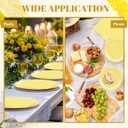 Zhehao 120 Pcs Disposable Paper Dessert Plates and Napkins Set, 7 Inch Party Cake Appetizer Plate with Napkin for Birthday Baby Shower Wedding Easter(Yellow)