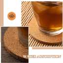 Boao 12 Pcs 6 Inch Round Absorbent Cork Coasters Wooden Cork Plant Coasters for Home, Drinks Coffee Table Dining Wooden Table Desk