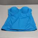 Yonique Womens Underwire Tankini Swimsuits with Skirt Two Piece Bathing Suits Vintage Swimwear (Large, Blue Leaves)