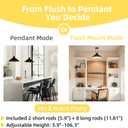 16" Modern Pendant Light Kitchen Island, Industrial Cone Hanging Lamp with Black Metal Shade & Brass Inner Finish, Farmhouse Pendant Light Fixture for Dining Room, Bedroom, Living Room (Black-1 Pack)