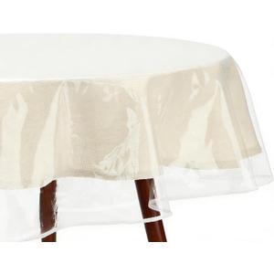 Clear Table Cover Protector Oval 54 X 72 Inch Plastic Tablecloth PVC Transparent Protective Covering Vinyl Waterproof