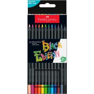 Faber-Castell Black Edition Colored Pencils: 12 Classic