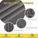 NICETOWN Sliding Glass Door Curtain Extra Long 132 inches Long, Grommet Thermal Insulated Blackout Patio Door Curtain Room Divider for Bedroom/Pergola, Gray, W100 x L132, 1 Panel (Grey)