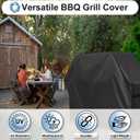OutdoorLines Waterproof Heavy Duty BBQ Grill Cover - Universal Barbecue Grill Covers UV Resistant Barbeque Gas Grill Cover for Outdoor Universal Grills, 58L x 24W x 44H Inch, Black