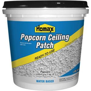 Homax Ready-to-Use Popcorn Ceiling Patch Texture - Covers up to 1 sq ft, White, 1 Quart (32 Fl Oz (Pack of 1)) Homax Ready-to-Use Popcorn Ceiling Patch Texture - Covers up to 1 sq ft, White, 1 Quart (32 Fl Oz (Pack of 1))