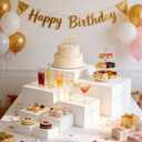 8pcs Buffet Risers,Dessert Table Display Set,White Cake Stand,Acrylic Boxes ForDisplay,Catering Supplies Buffet Display,Cube Boxes Nesting Risers,For Party Catering Dessert(8"-7"-6"-5"-4"-4"-3"-3")