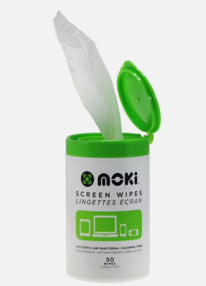 50pc Moki Screen Wet Wipes Cleaner Bottle for TV/Monitor/Tablet/Phone LCD/LED