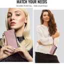 Defencase Compatible with iPhone 15 Pro Max Case Wallet with RFID Blocking Card Holder for Women Men, PU Leather Magnetic Snap Flip Zipper Strap Wallet Phone Case Fit for iPhone 15 Pro Max, Rose Pink