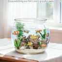 Pawfly Small Plastic Fish Bowl, Clear Round 3 Gallon Fish Tank for Little Fish, Unbreakable Small Fishbowl Desktop Aquarium, Shatterproof Betta Fish Tank Goldfish Bowl, Decorative Globe Vase