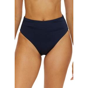 Trina Monaco High Waisted Bikini Bottom, Cheeky Coverage, Swimwear Separates for Women (8, Ink)