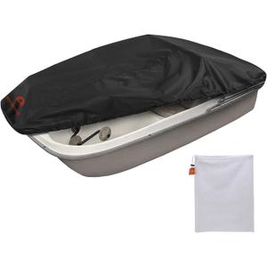 Pedal Boat Cover,600D PU Waterproof,for 3 or 6 Person Paddle Boat, Black